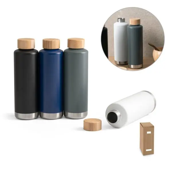 70222-Squeeze em aço inox com parede dupla isolada a vácuo 640ml