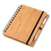 21106-Caderno de anotações capa de bambu 18x13,5cm