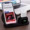 47098-Estação de Carregamento 3 em 1 para celular, smartwatch e fones tipo airpods - Imagem 4