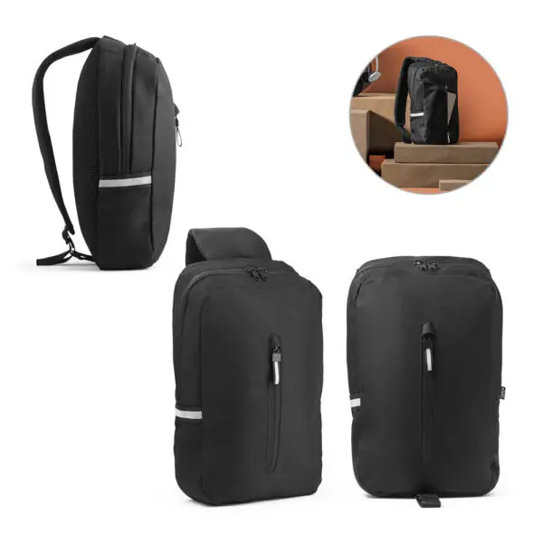 90222-Mochila à tiracolo em 300D rPET e 600D rPET