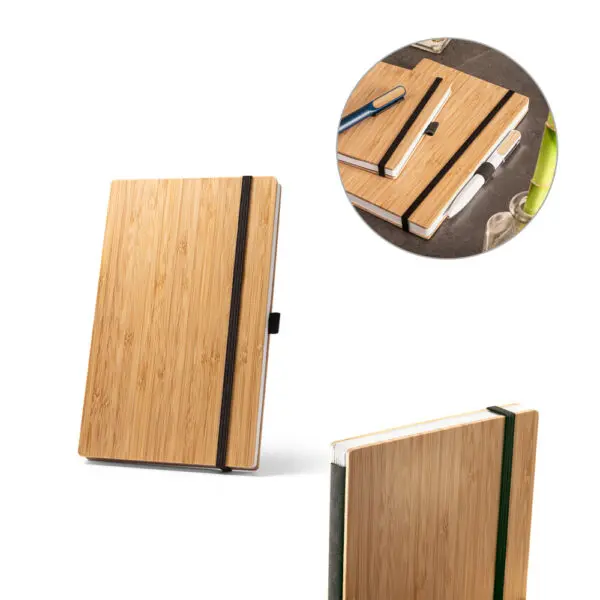 21292-Caderno A5 em placa de bambu
