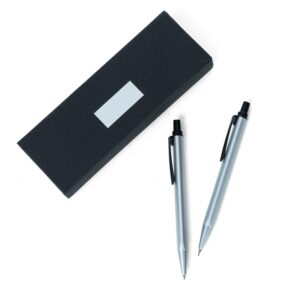 16063-Conjunto Caneta e Lapiseira Metal Triangular