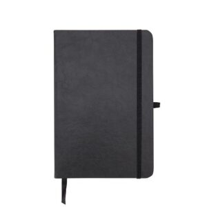 20005-Caderneta tipo Moleskine de Couro Sintético