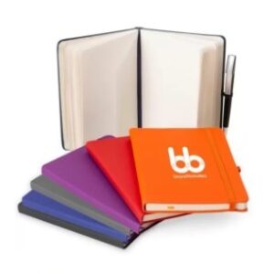 20096-Caderneta tipo Moleskine com Porta Caneta