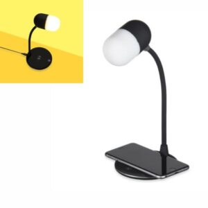 26041-Luminária Led de mesa, articulável, superfície com carregador por indução e Bluetooth