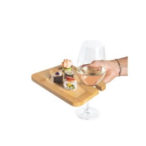 84003-Prato em Bambu com suporte para copo