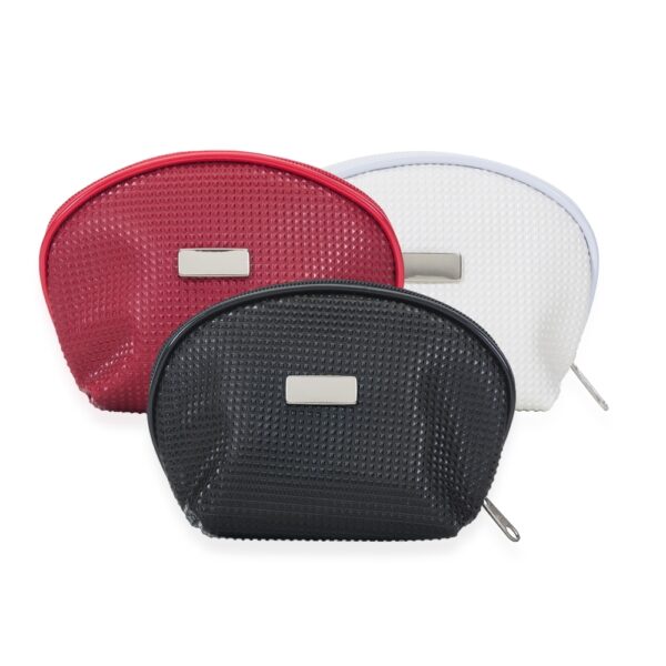 91010-Necessaire em couro sintético texturizado