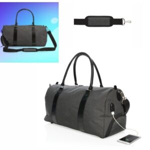 94058-Mala de Viagem em poliéster 600D e USB Externo