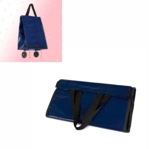 95068-Sacola Dobrável de Compras com Rodinhas