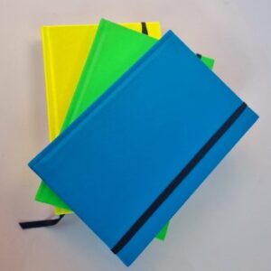 Caderno capa dura PU fluorescente 14X21