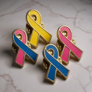 25036-Pin em Apoio ao Outubro Rosa Prevenção e Conscientização Laço Rosa