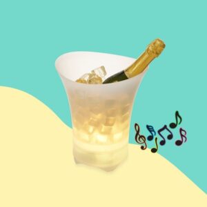 86078-Champanheira (Balde de Gelo) com Speaker Bluetooth e Luzes