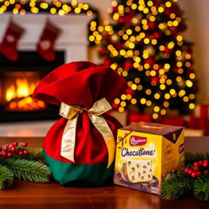 KITN10 - Kit Natalino Veludo com Panettone 500 gramas