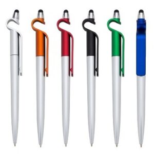 13037-Caneta Plástica Touch com Suporte