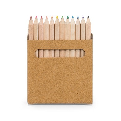14028-Caixa de cartão com 12 mini lápis de cor