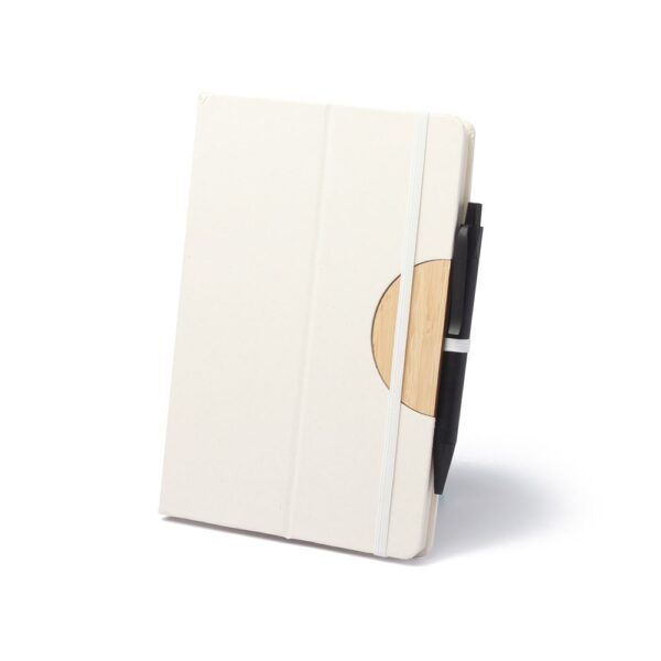 21129-Caderno com tampa de função de suporte para smartphone