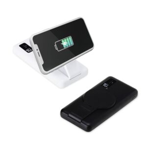 46080-Power Bank 10.000mAh com Carregamento via Indução ou via Cabo
