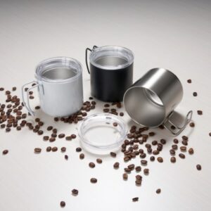 71256-Caneca Inox Parede Dupla 350 ml