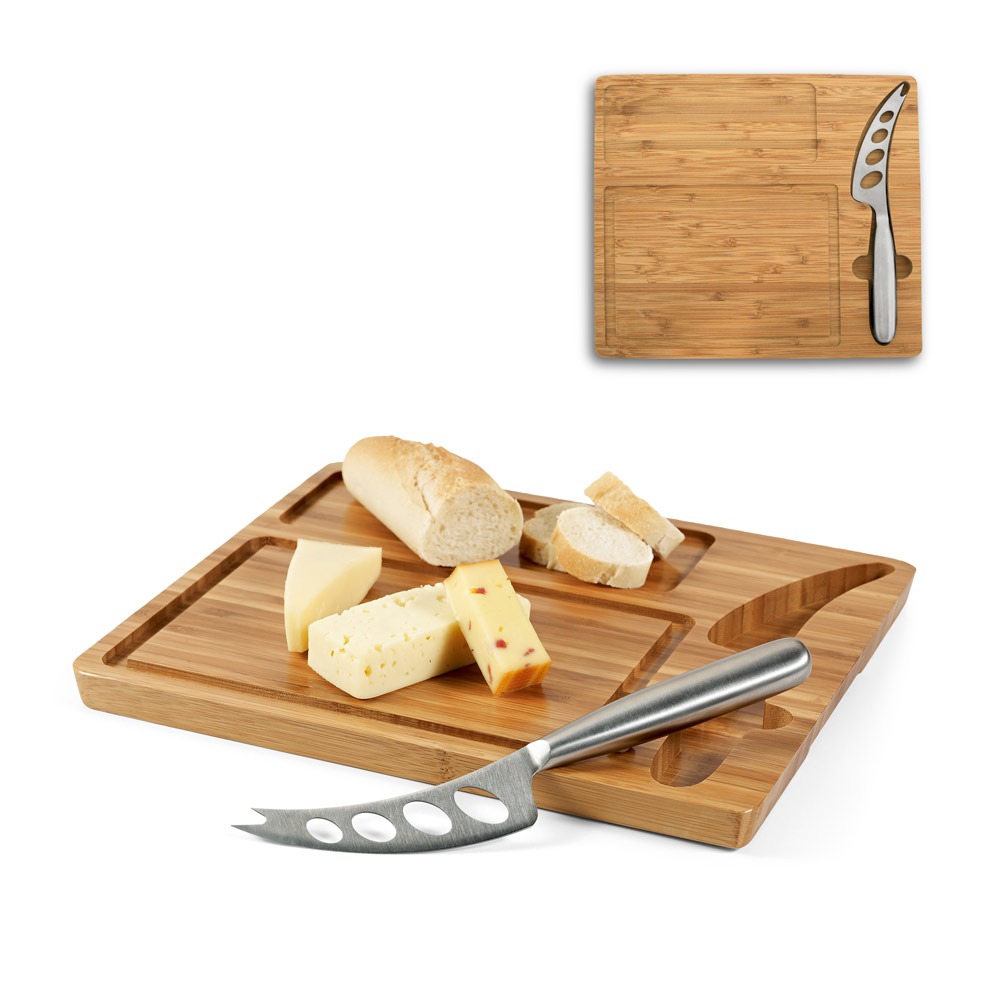 83021-Tábua de queijos em bambu com faca