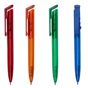 10043-Caneta plástica translúcida