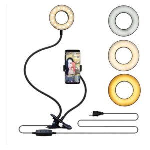 26062-Anel Luz Iluminador Led Ring Light Suporte Celular P/ Vídeo