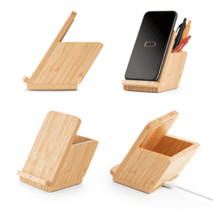 46063-Carregador Wireless em Bambu