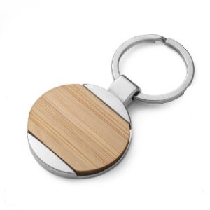 60116-Chaveiro de metal + bambu