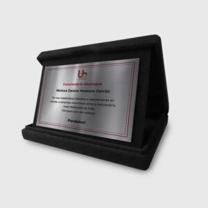 59124-Placa de Homenagem com Estojo