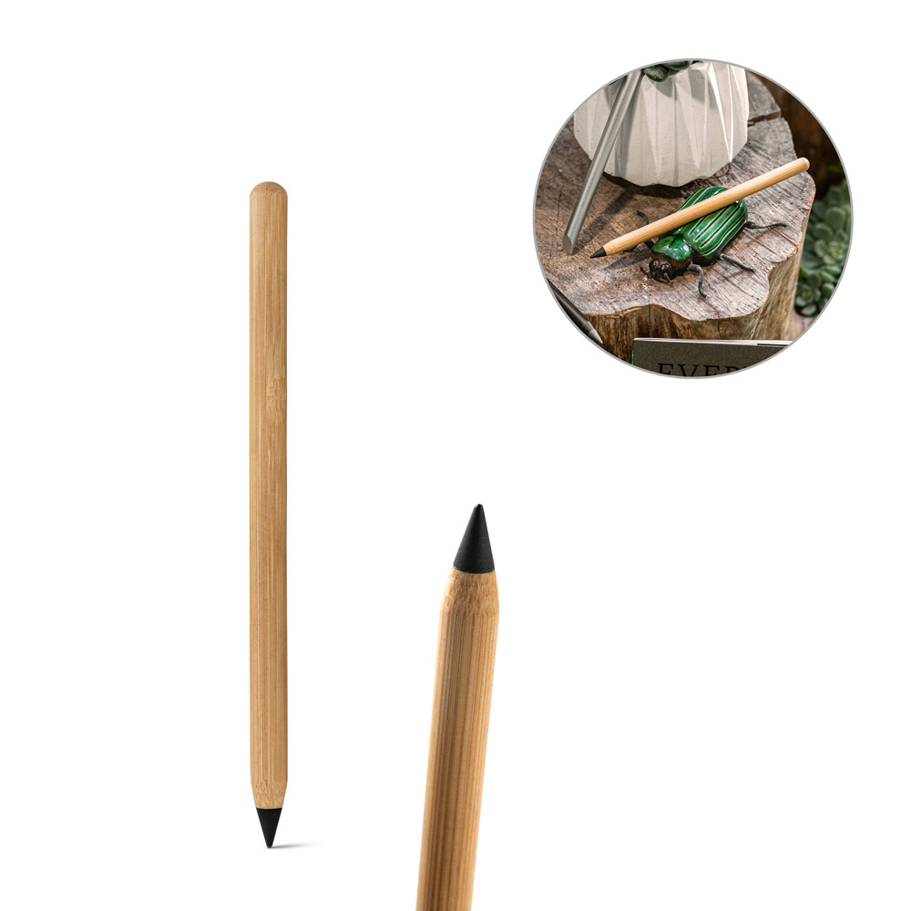 15053-Caneta sem tinta com ponta de liga metálica em bambu
