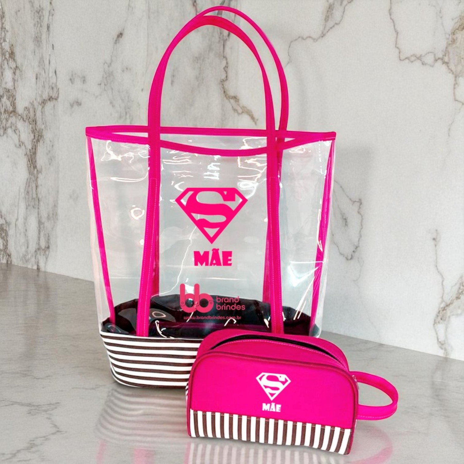 BC5801-KIT COM 2 PEÇAS SACOLA GRANDE E NÉCESSAIRE EM COLUMBIA IDEAL PARA VIAGENS E PRAIA - Imagem 3