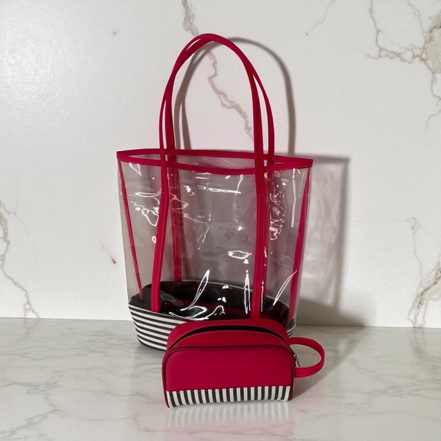 BC5801-KIT COM 2 PEÇAS SACOLA GRANDE E NÉCESSAIRE EM COLUMBIA IDEAL PARA VIAGENS E PRAIA - Imagem 2