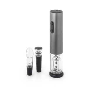 86141 -Conjunto de saca-rolhas elétrico em alumínio e acessórios