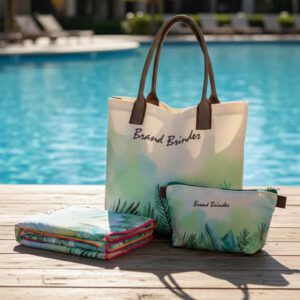 BC5419- Kit Miami Beach: Bolsa, nécessaire e canga
