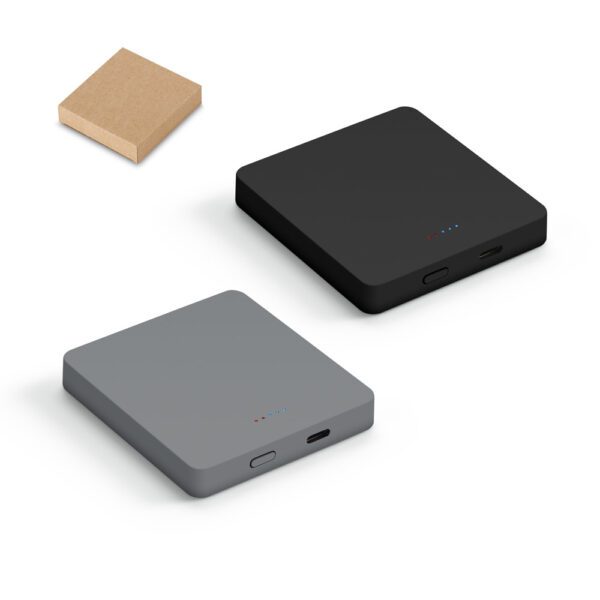 46104- Bateria portátil de carregamento rápido em ABS 100% reciclado com acabamento em mate 5.000 mAh