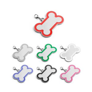 62127-Chaveiro em formato de osso com linha colorida à volta