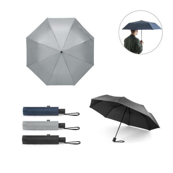 53084-Guarda-chuva em rPET dobrável com abertura automática