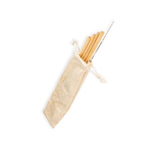 89457-Kit Canudos de Bambu com Escova de Limpeza