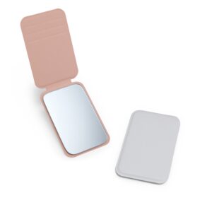 32182-Espelho Couro Sintético Retangular de Bolso