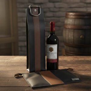 BC8909-Kit Toulouse: porta vinho e nécessaire