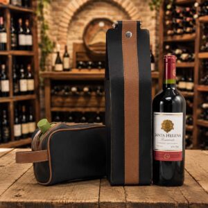 BC8908-Kit La Rochelle: Nécessaire e Porta vinho