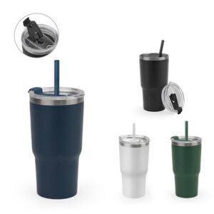 71738- Copo de viagem compacto em aço inox 91% reciclado