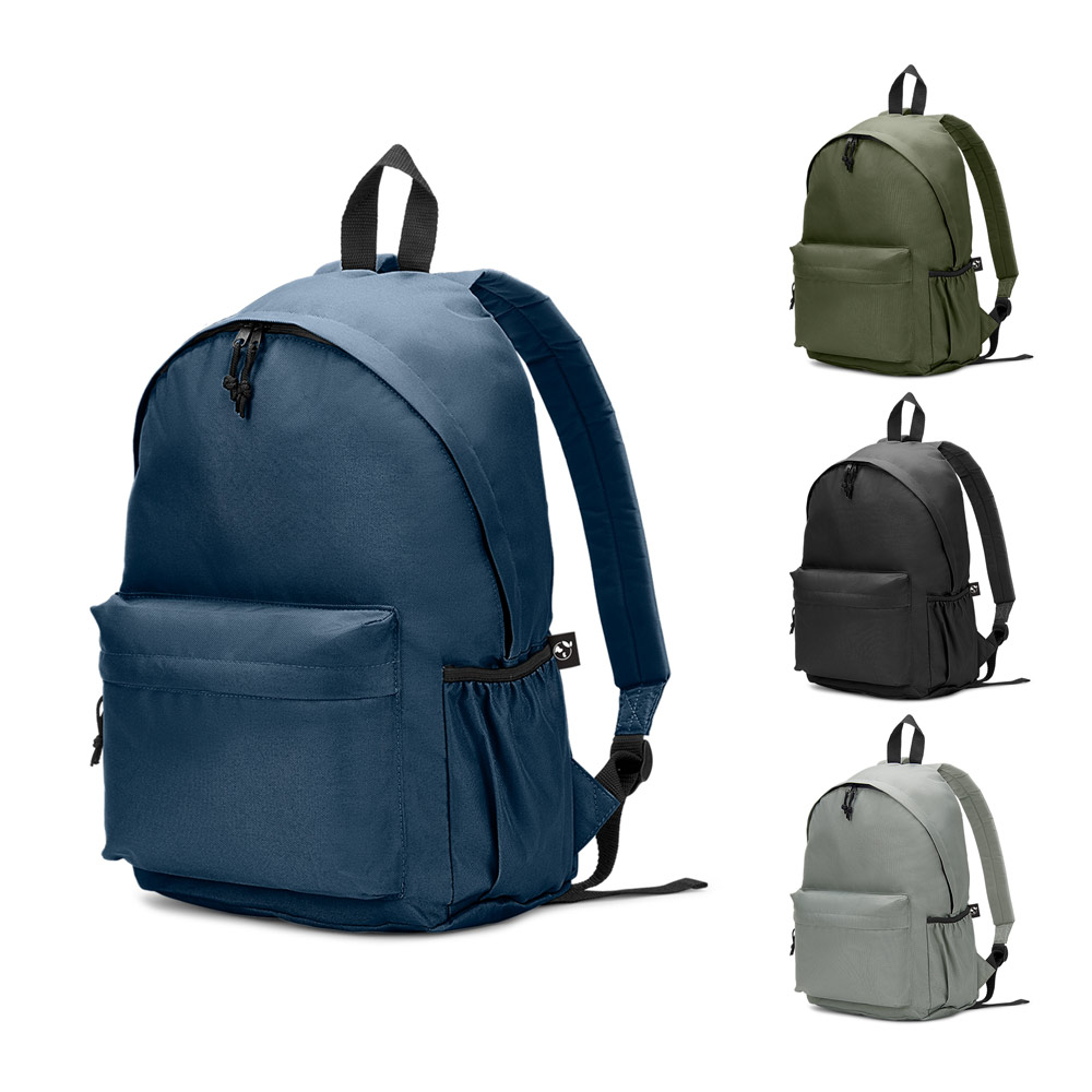 90353-Mochila em poliéster reciclado 600D com bolso frontal espaçoso 18 L