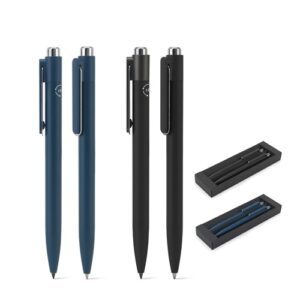 16106-Conjunto composto por uma esferográfica e uma caneta sem tinta, ambas em alumínio 94% reciclado