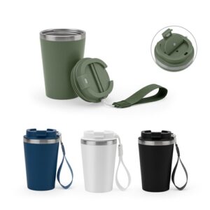 71740-Copo de viagem em aço inox 90% reciclado com parede dupla e acabamento em mate 440 mL