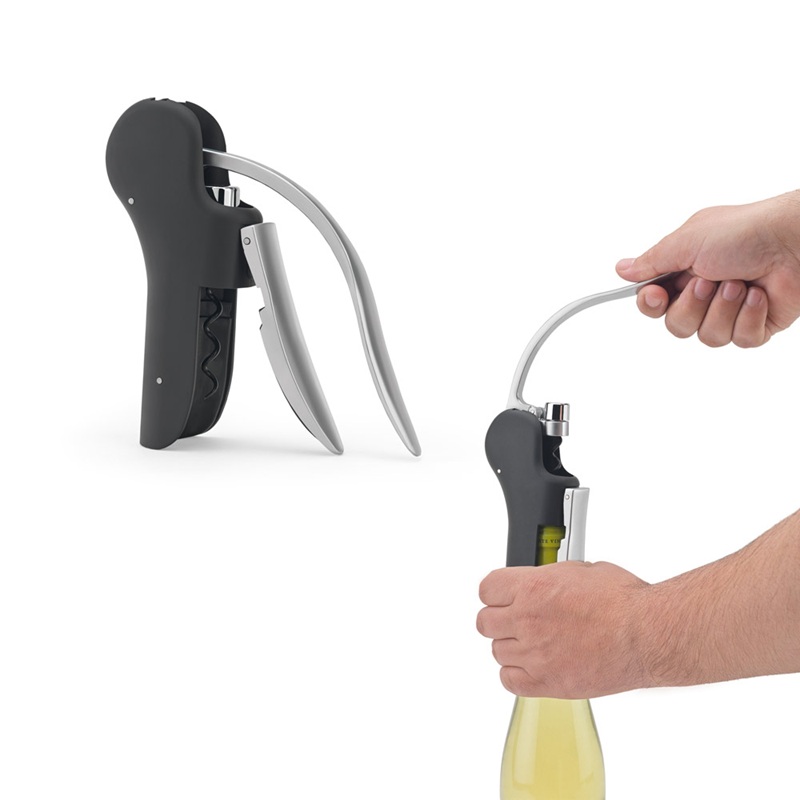 86154-Saca-rolhas em ABS e zinco com alavanca automática para abertura fácil