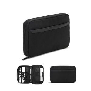 91183- Bolsa organizadora espaçosa para acessórios tecnológicos em poliéster reciclado 600D