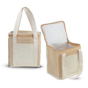 93222-Bolsa Térmica em algodão e Juta sintética (21x19x15cm)