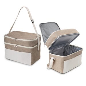 93225-Bolsa Térmica em algodão e Juta sintética (24x30x20cm)