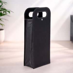 86167 -Porta-Vinho Duplo Couro Sintético