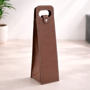 86168 -Porta-Vinho Couro Sintético